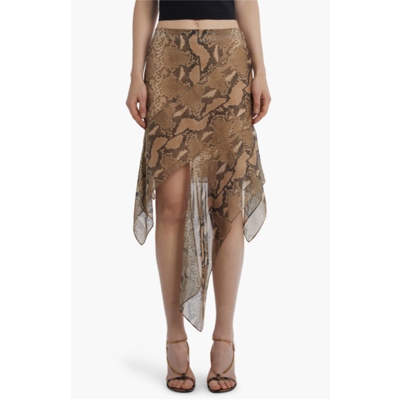 NEW Stella McCartney Silk Python Print Skirt 40 - Picture 1 of 17
